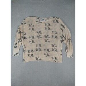 Free For Humanity Sweater Mesh Knit Dolman Sleeve Ideare Italy Viscose Lurex Cre